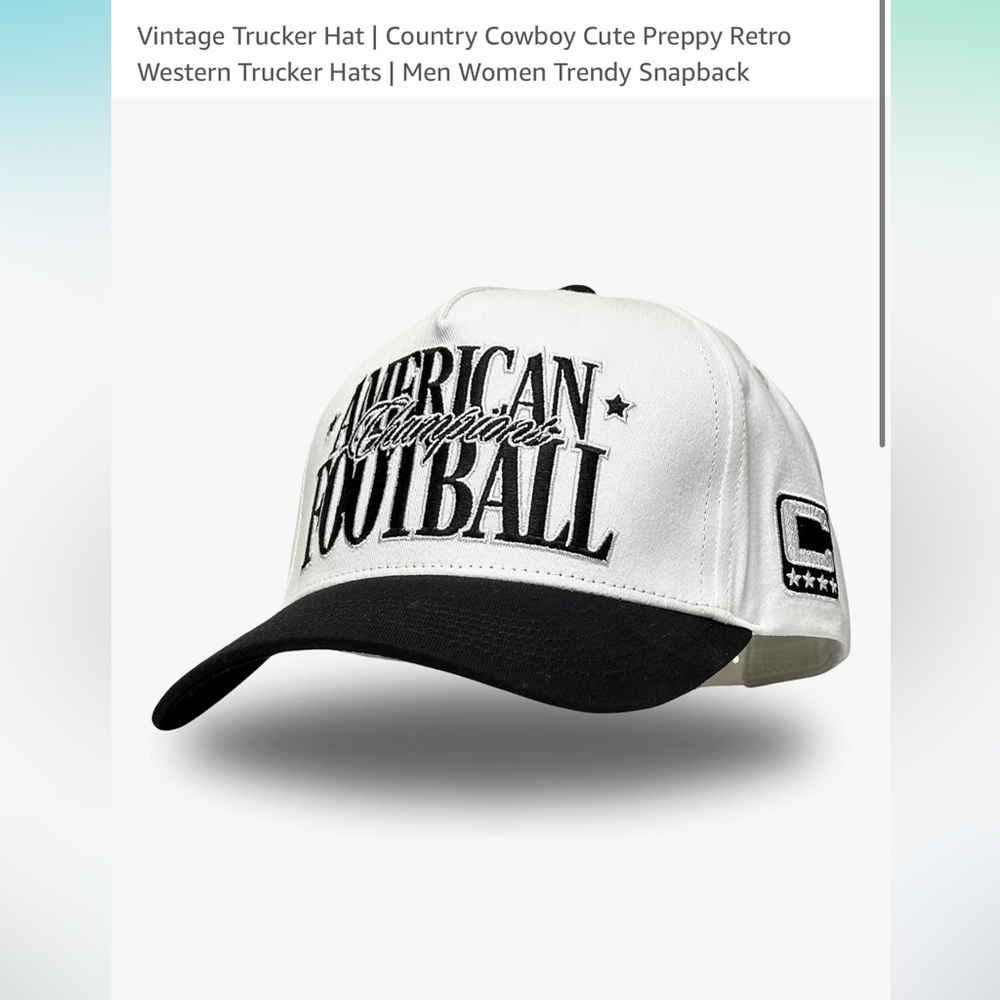White and Black Snapback Trucker Hat
